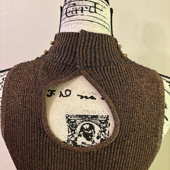 Cache Unique Vintage Beaded Top  Size Medium Excellent Condition! - Picture 7 of 9